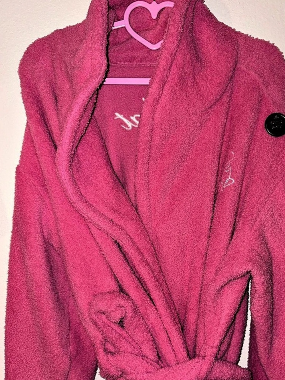 Baby Phat Plush Sherpa Fleece Bathrobe Pink